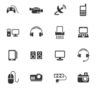 Devices icon set Illustrazione stock