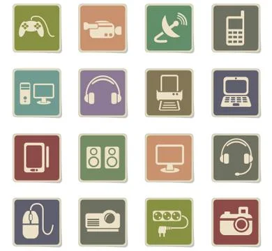 Devices icon set Stock Illustration