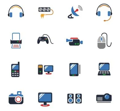 Devices icon set Stock Illustration