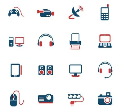Devices icon set Stock Illustration