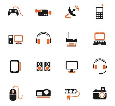Devices icon set Stock Illustration