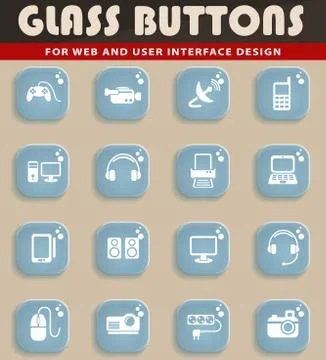 Devices icon set Stock Illustration