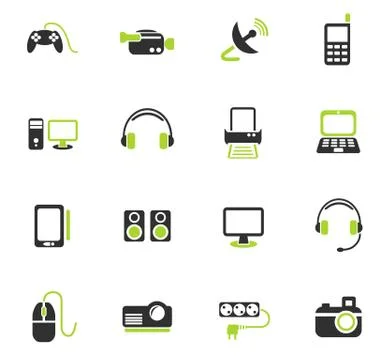 Devices icon set Stock Illustration