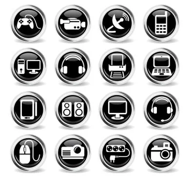 Devices icon set Stock Illustration