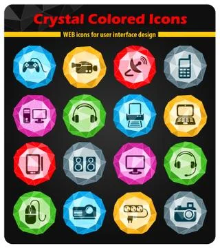 Devices icon set Stock Illustration