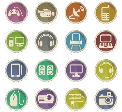 Devices icon set Stock Illustration