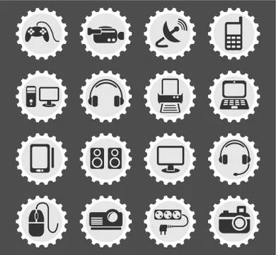 Devices icon set Stockillustratie