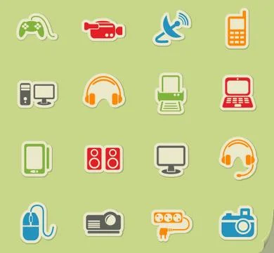 Devices icon set Stock Illustration