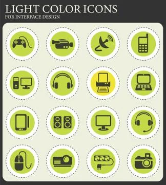 Devices icon set Stock Illustration