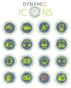 Devices icon set Stockillustratie