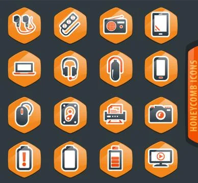 Devices icons set Stock Illustration