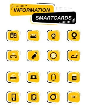 Devices icons set Illustrazione stock