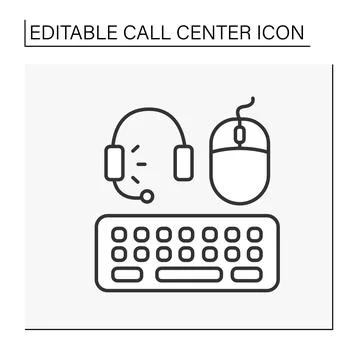 Devices line icon Stock Illustration