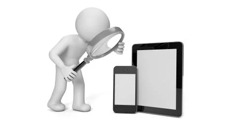 Devices man Stock Illustration