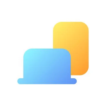 Devices pixel perfect flat gradient color ui icon 스톡 일러스트