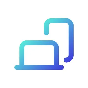 Devices pixel perfect gradient linear ui icon Stockillustratie
