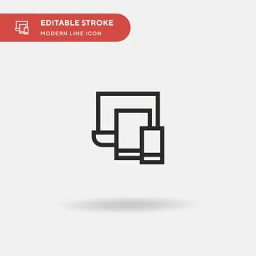 Devices Simple vector icon. Illustration symbol design template for web mobil Illustrazione stock