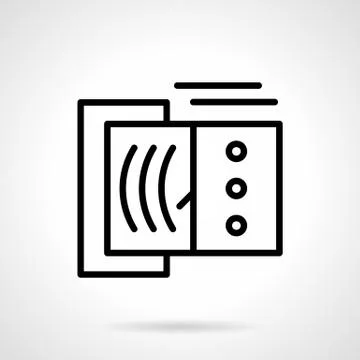 Devices tester black line vector icon Illustrazione stock