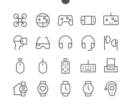 Devices UI Pixel Perfect Well-crafted Vector Thin Line Icons 48x48 Ready for Stock Illustration