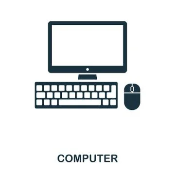 DevicesComputer icon. Line style icon design. UI. Illustration of computer icon Stock Illustration