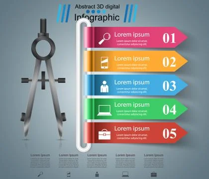Devider realistic icon with shadow. Stock Illustration