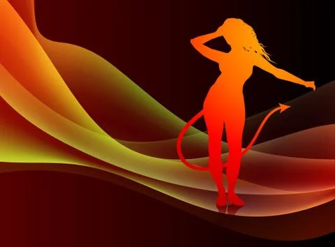 Devil on Abstract Background Stockillustratie