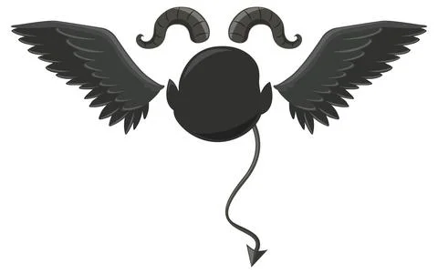 Devil and angel design elements Stock Illustration