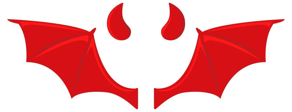 Devil and angel design elements Stock Illustration