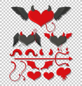Devil and angel design elements Stock Illustration