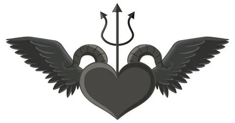 Devil and angel design elements Stock Illustration