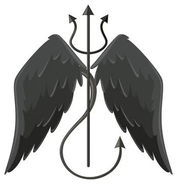 Devil and angel design elements Stock Illustration