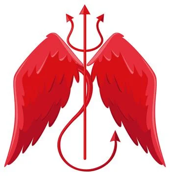 Devil and angel design elements Stock Illustration