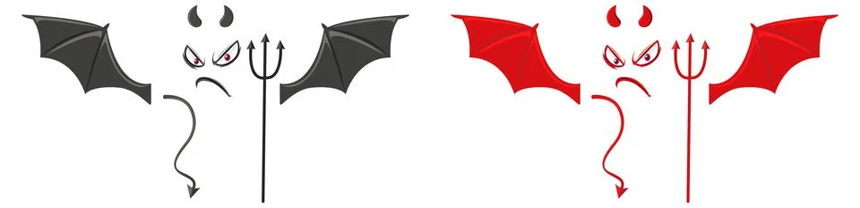 Devil and angel design elements Stock Illustration