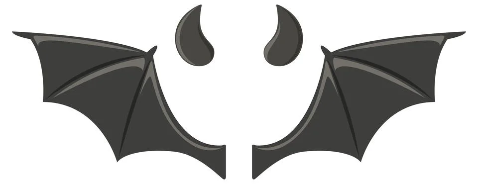 Devil and angel design elements Stock Illustration