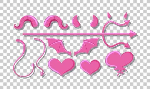 Devil and angel design elements Stock Illustration