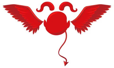 Devil and angel design elements Stock Illustration