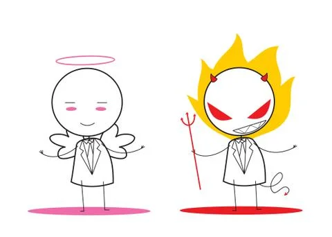 Devil and angel Stock Illustration