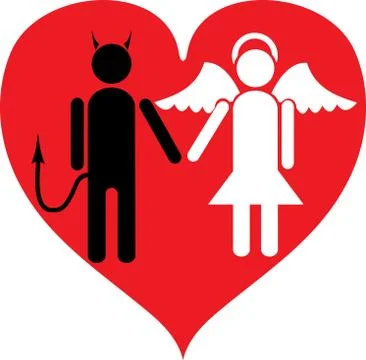 Devil and angel. Stock Illustration