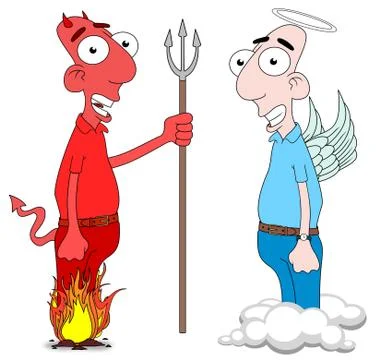Devil and Angel Stock Illustration