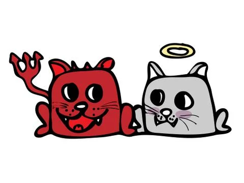 Devil and angel Stock Illustration
