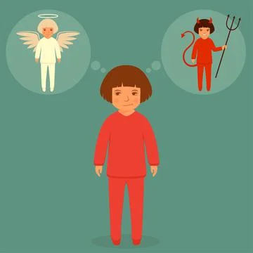 Devil and angel Stock Illustration