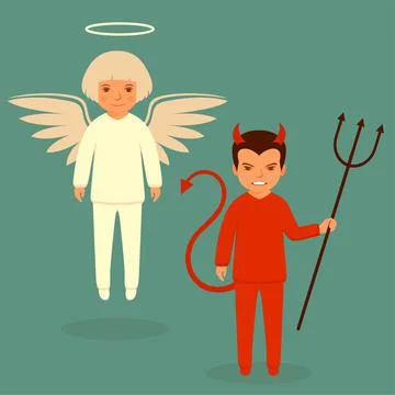 Devil and angel Stock Illustration