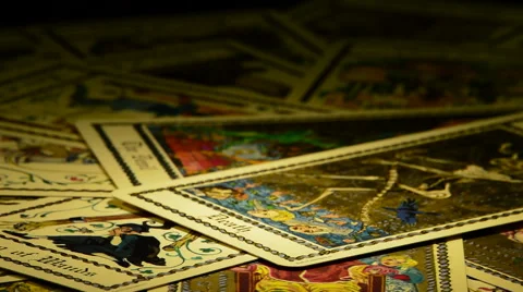 The devil and death tarot cards Stock Footage 68224295