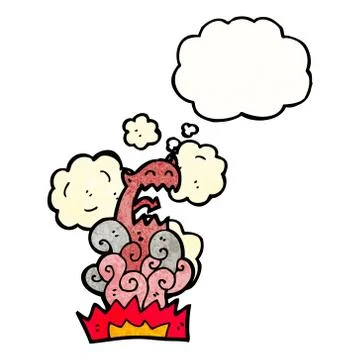 Devil appearing cartoon Stockillustratie