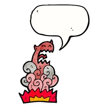 Devil appearing cartoon Stock Illustration