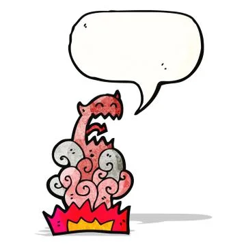 Devil appearing cartoon Stock Illustration