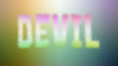 Devil appearing strange tessellated looping pulsing triangles Stock Footage 109241122