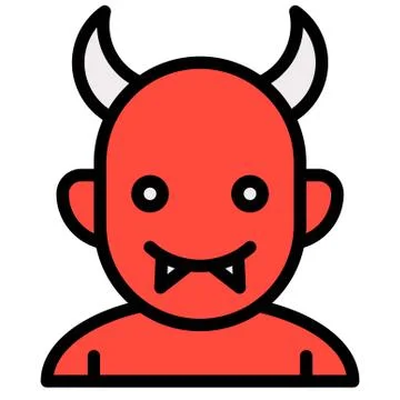 Devil avatar, Halloween costume vector icon Stock Illustration