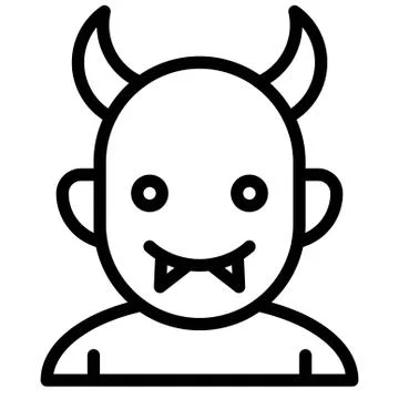 Devil avatar, Halloween costume vector icon イラスト素材