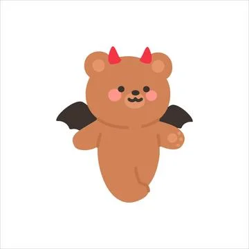 Devil Bear Walking with a Playful Stride Illustrazione stock